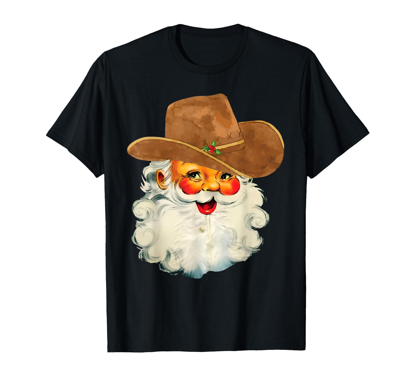 Merry Christmas Santa Cowboy Western Xmas Pajamas Holiday T-Shirt
