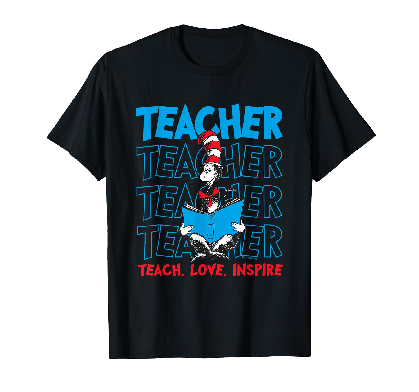 Dr Seuss Cat in The Hat Teacher Officially Licensed T-Shirt