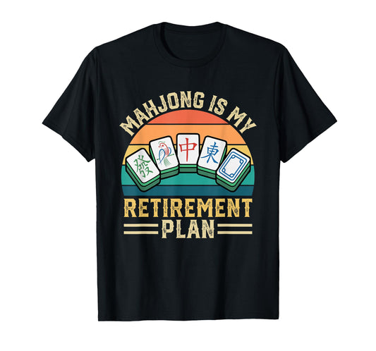 Mahjong is My Retirement Plan Vintage Mah jongg Tile Queen T-Shirt
