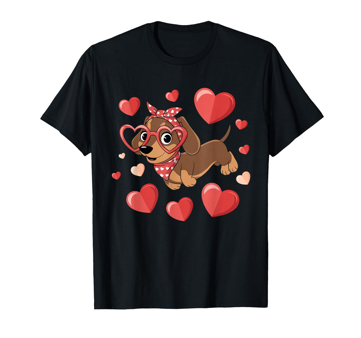 Dachshund Valentines Day Wiener Dog Lover Weenie Heart T-Shirt