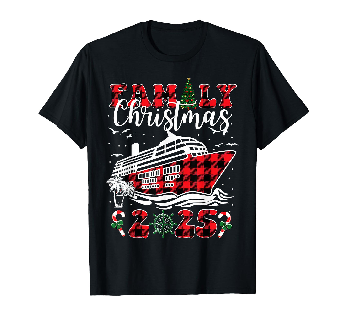 Family Christmas Cruise 2025 Matching Family Cruise Holiday T-Shirt