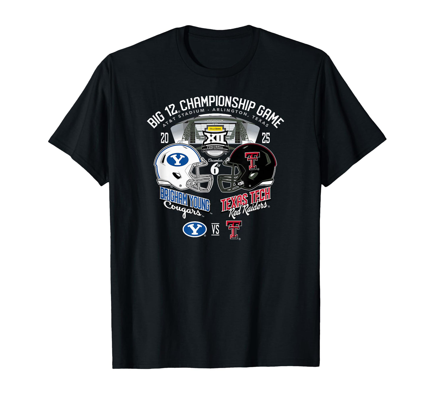 BYU vs Texas Tech Big 12 Championship 2025 Football T-Shirt