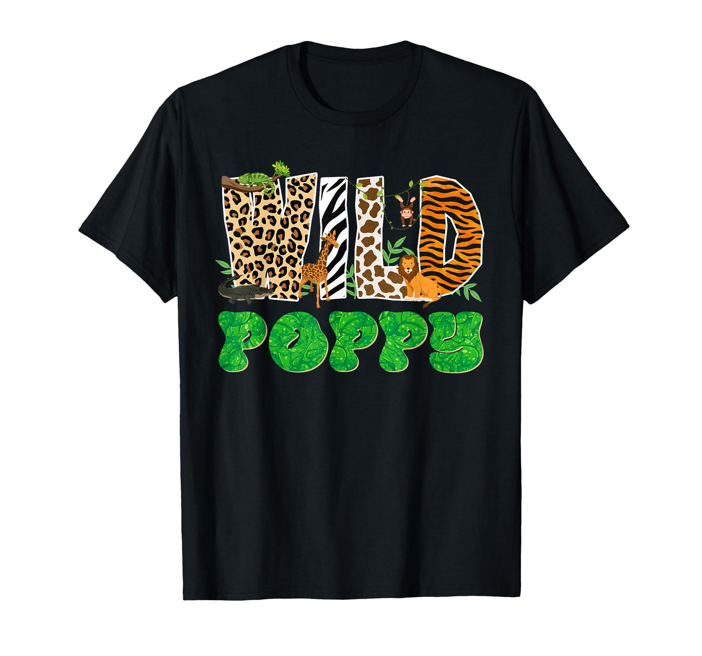 Wild Poppy Zoo Safari Animal Birthday Matching Family T-Shirt