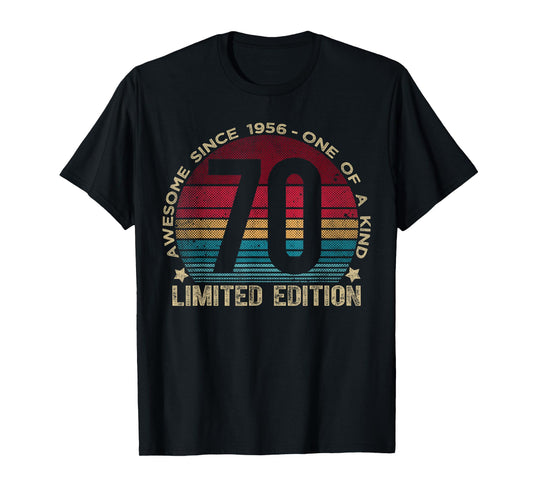 70 Year Old Gifts Vintage 1956 Limited Edition 70th Birthday T-Shirt