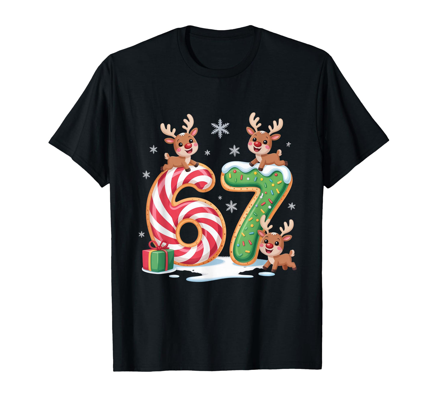 Christmas 67 Funny Xmas Six Seven Ugly Sweater 6-7 T-Shirt