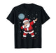 Christmas Disco Ball Dabbing Disco Santa T-Shirt