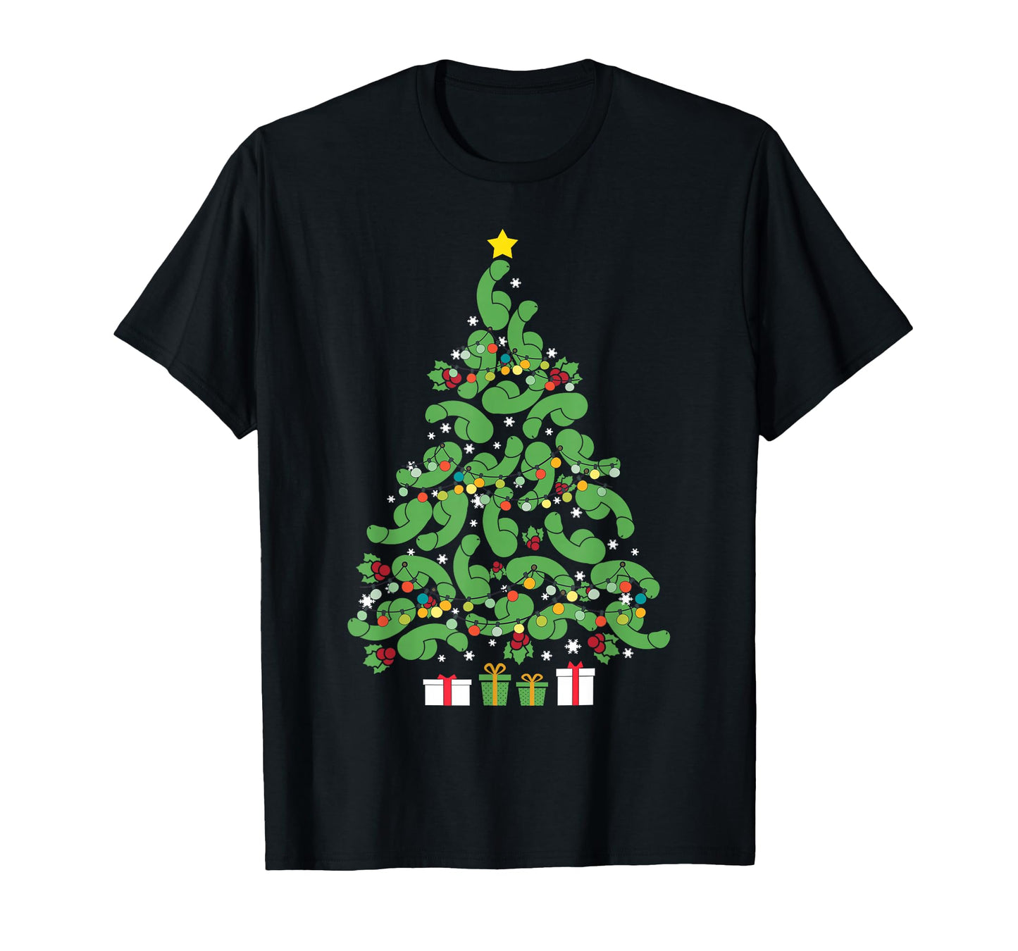 Funny Christmas Tree Men Women Ugly Christmas T-Shirt