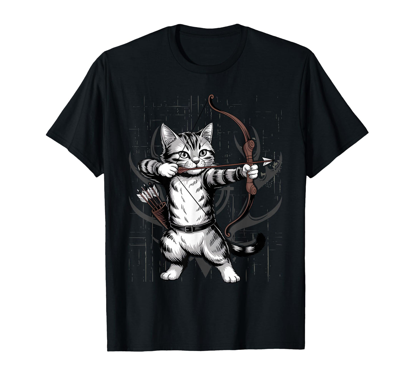 Vintage Archery Cat Kitten Lover T-Shirt