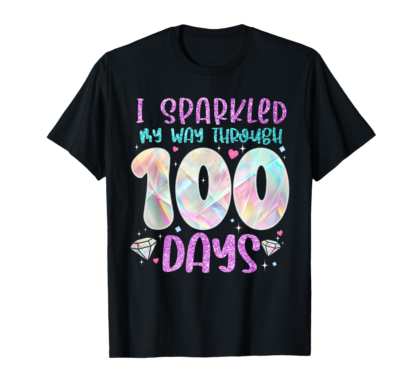 Funny 100 Days of School Teacher Student Kids 100th Day T-Shirt