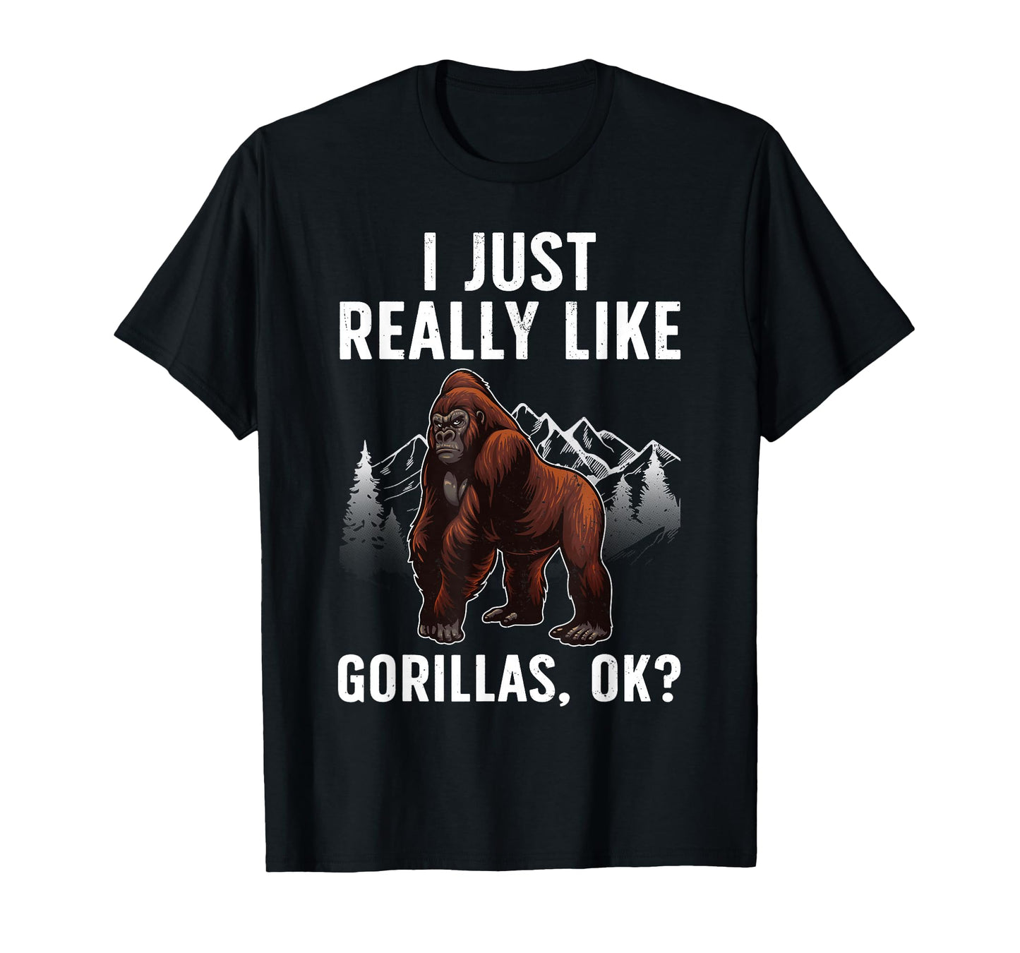 Cool Gorilla Art for Men Women Kids Ape Monkey Gorilla Fan T-Shirt