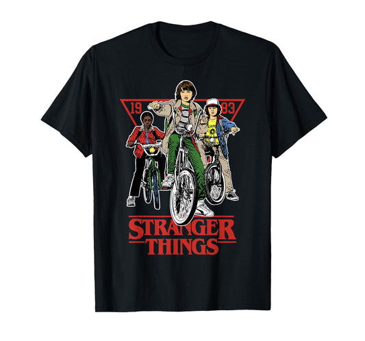 Stranger Things Will Mike Dustin On Bikes 1983 Retro T-Shirt