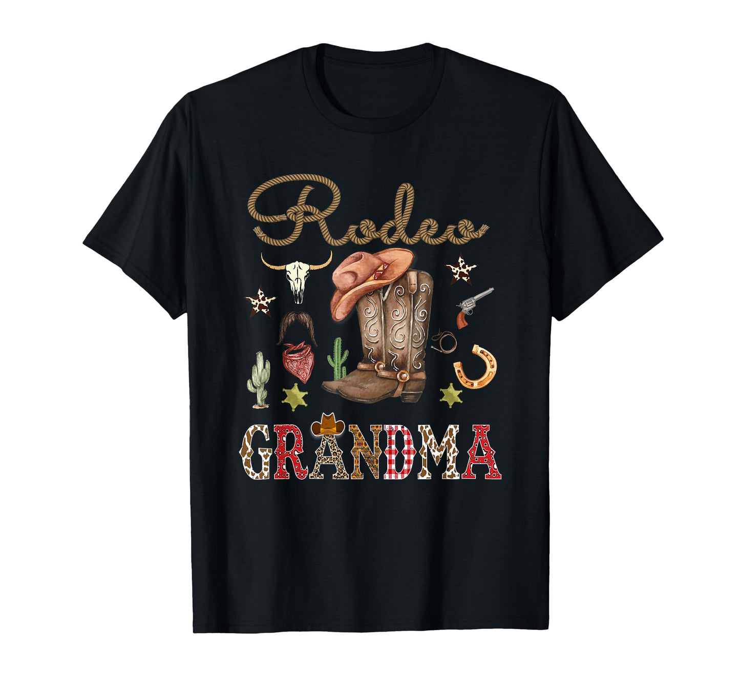 Rodeo Grandma Cowboy Cowgirl Birthday Matching Family T-Shirt