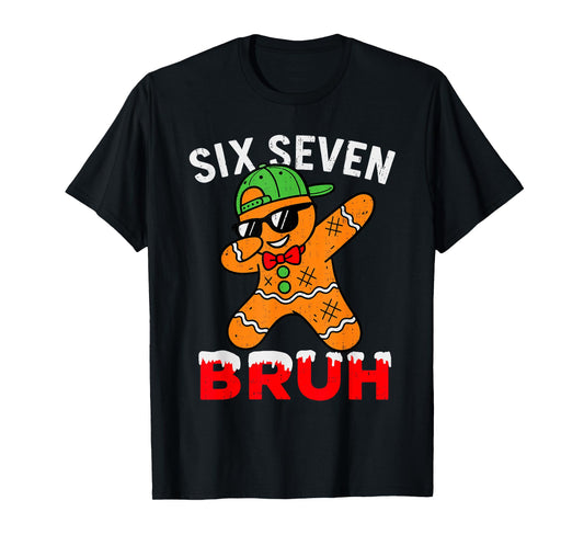 67 Meme Six Seven Bruh Dabbing Ginger Funny Christmas Meme T-Shirt