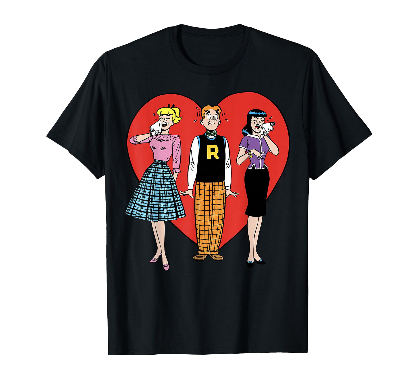 Archie Comics Love Triangle Crying Heart T-Shirt