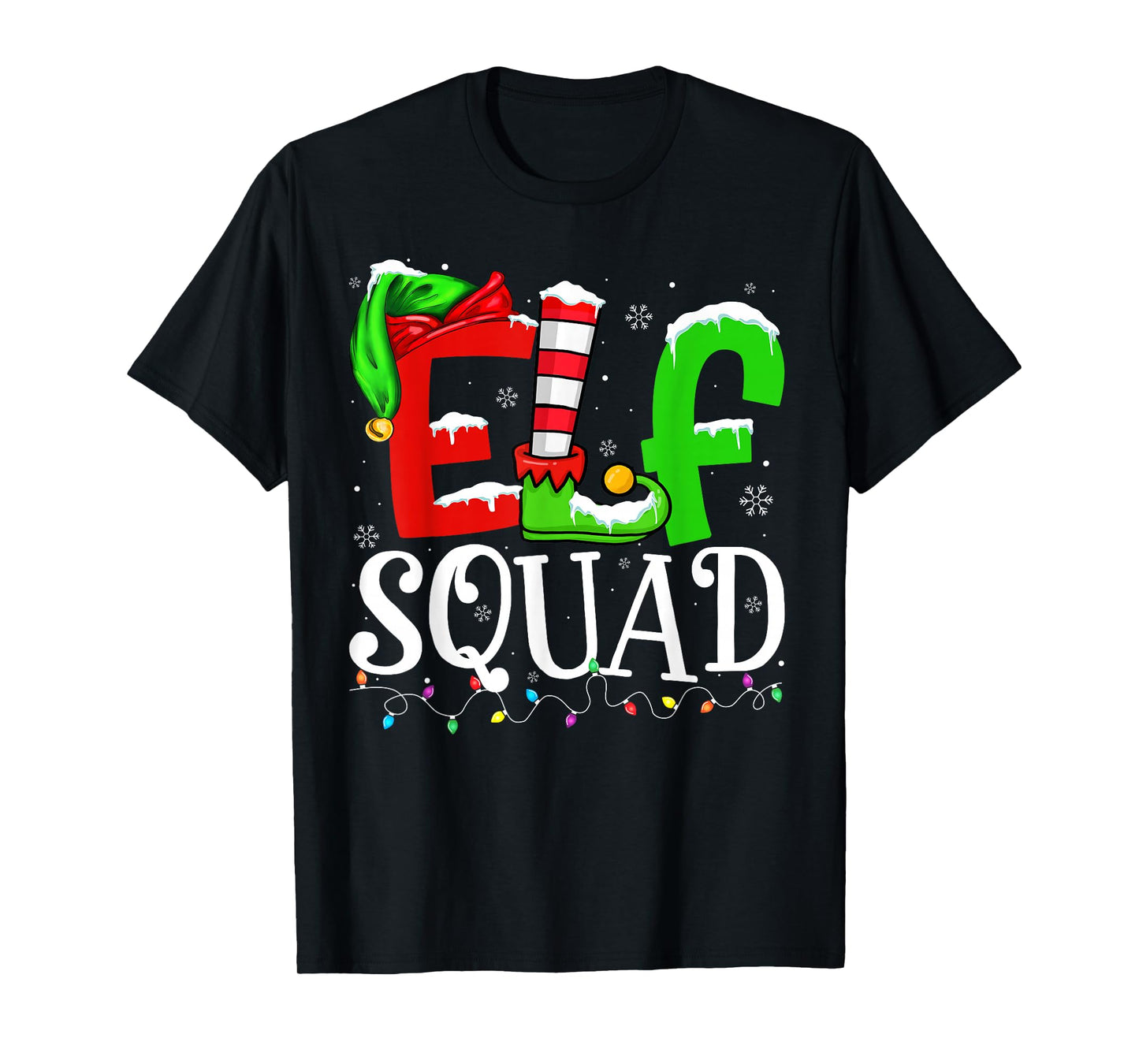 Elf Family Christmas Shirts Matching Pajamas Xmas Elf Squad T-Shirt