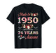 Made in 1950 76 Year of Being Awesome Floral Birthday Women T-Shirt