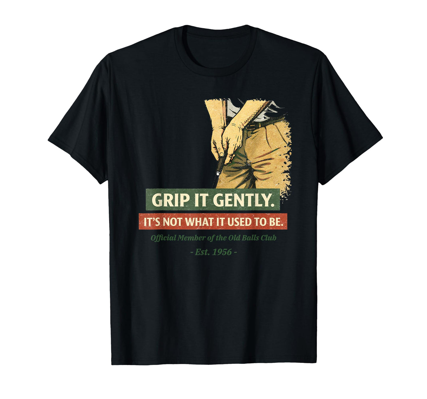 Funny Golf Humor Old Balls Club Est 1956 Vintage Design T-Shirt