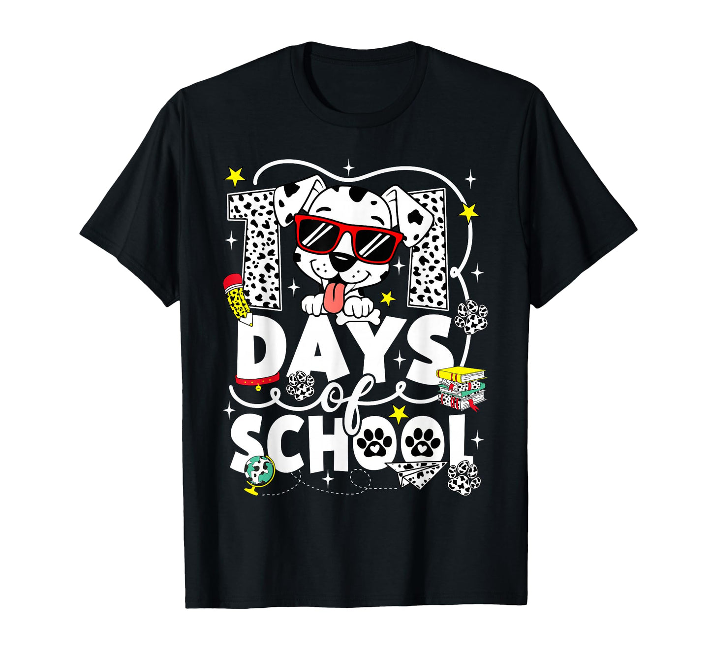 100 Days of School Dalmatian Dog Boy Kid 100th Day of School T-Shirt