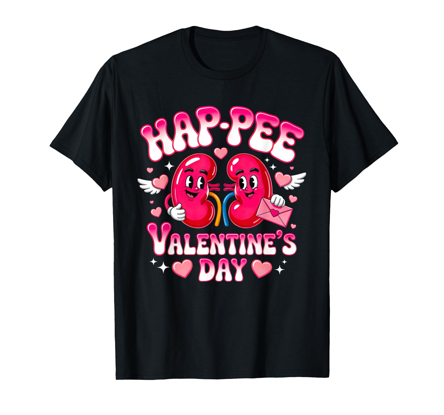 Funny Kidney Hap Pee Valentine Urology Nurse Dialysis Crew T-Shirt