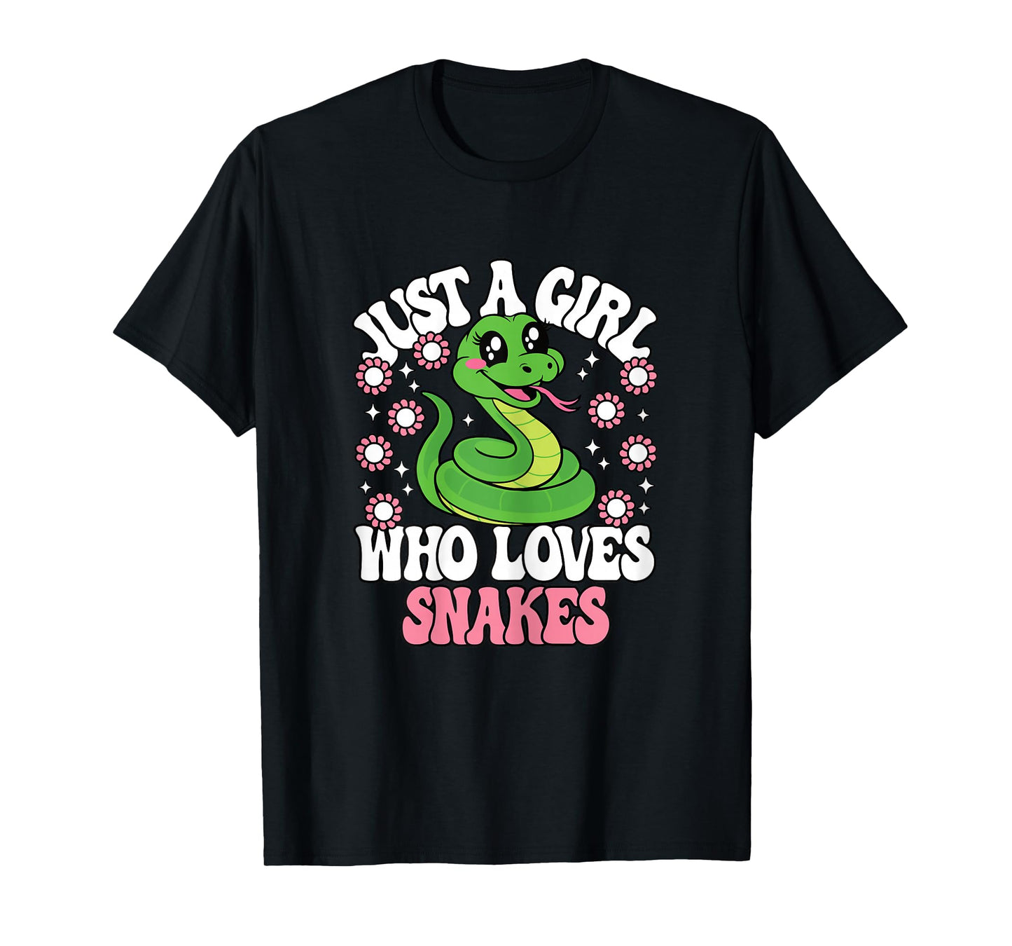 Just A Girl Who Loves Snakes Cute Reptile Girls Kids T-Shirt