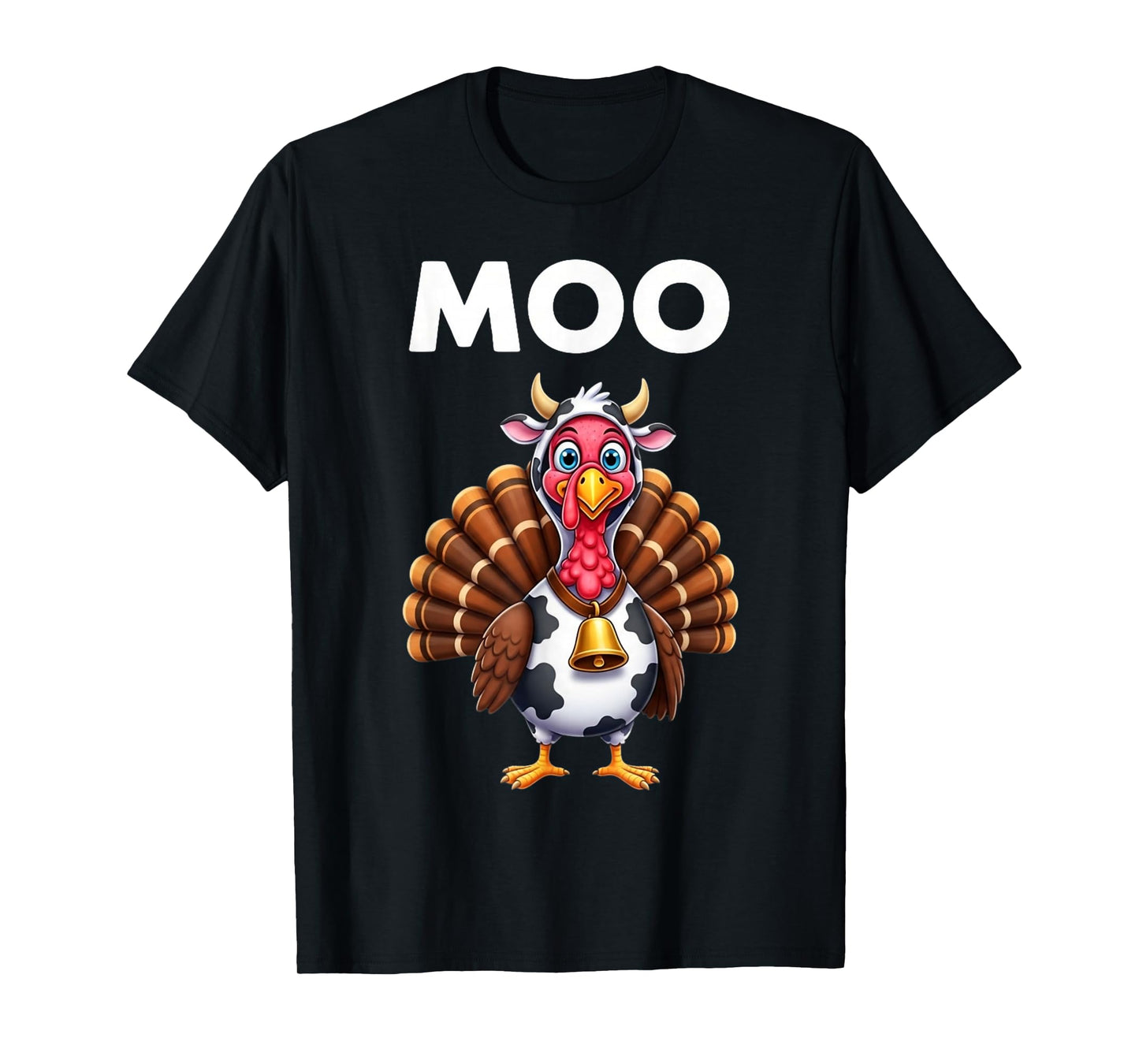 Moo Turkey Funny Sarcastic Thanksgiving T-Shirt