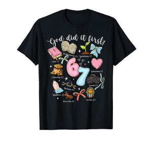 67 Six Seven God Did It First Christian Jesus Bible Verse T-Shirt