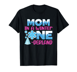 Mom in A Winter Onederland Bday Girl Sweet Snowflake T-Shirt
