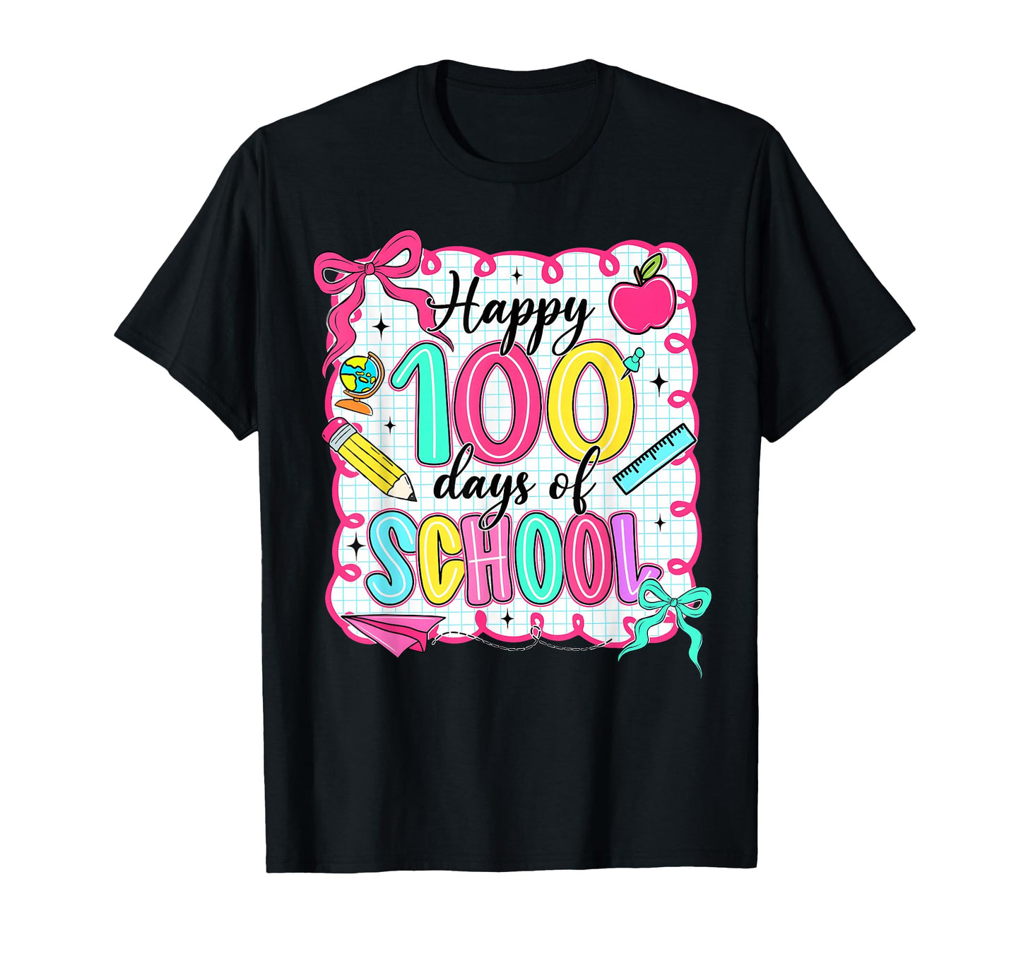 Happy 100 Days of School Cute School Teacher Kids T-Shirt