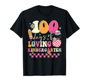 100 Days of Loving Kindergarten 100th Day Teachers Kids T-Shirt