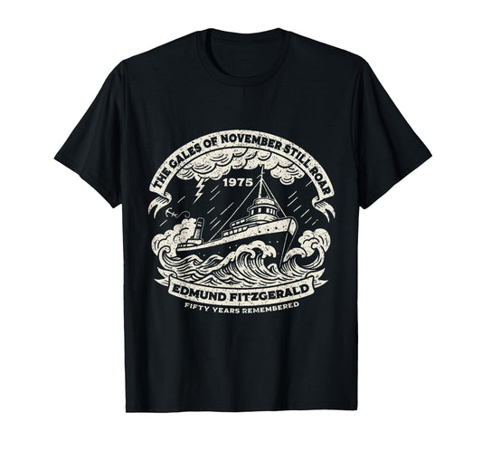 Edmund Fitzgerald Anniversary Great Lakes Maritime Memorial T-Shirt