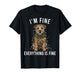 Border Terrier Christmas I'm Fine Everything is Fine T-Shirt