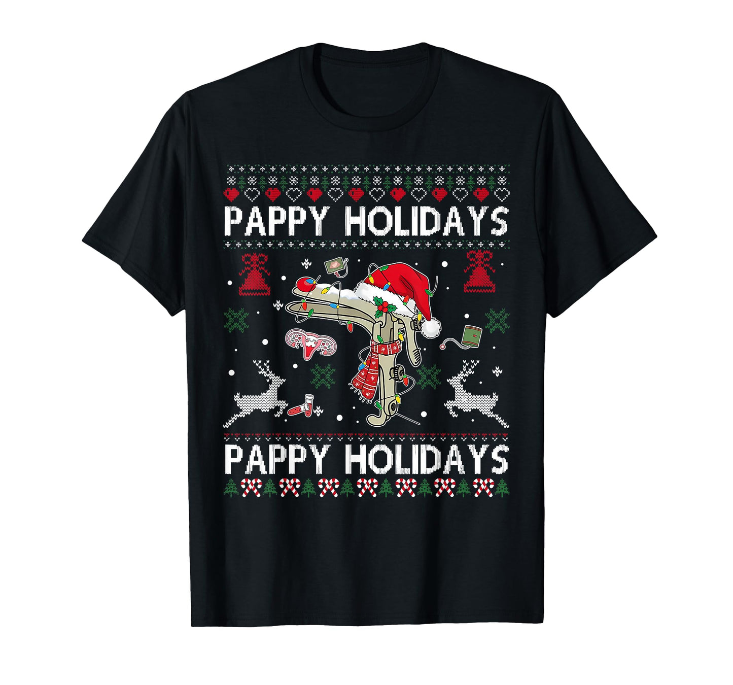 Reindeer Speculum OBGYN Nurse Ugly Christmas Obstetrics MBU T-Shirt