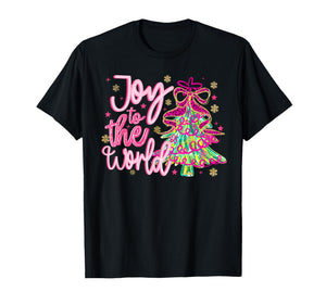 Joy to The World Jesus Christian Xmas Tree Holiday Christmas T-Shirt