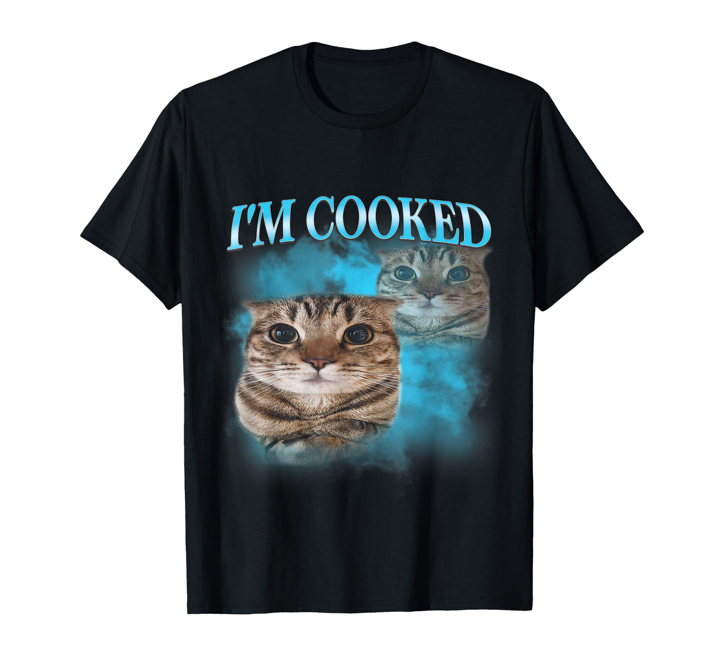 I'm Cooked Funny Gen Z Gen Alpha Silly Cat Meme Vintage T-Shirt