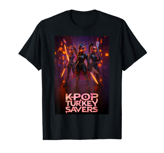 Korean-Pop Turkey Savers | Funny Thanksgiving Graphic T-Shirt