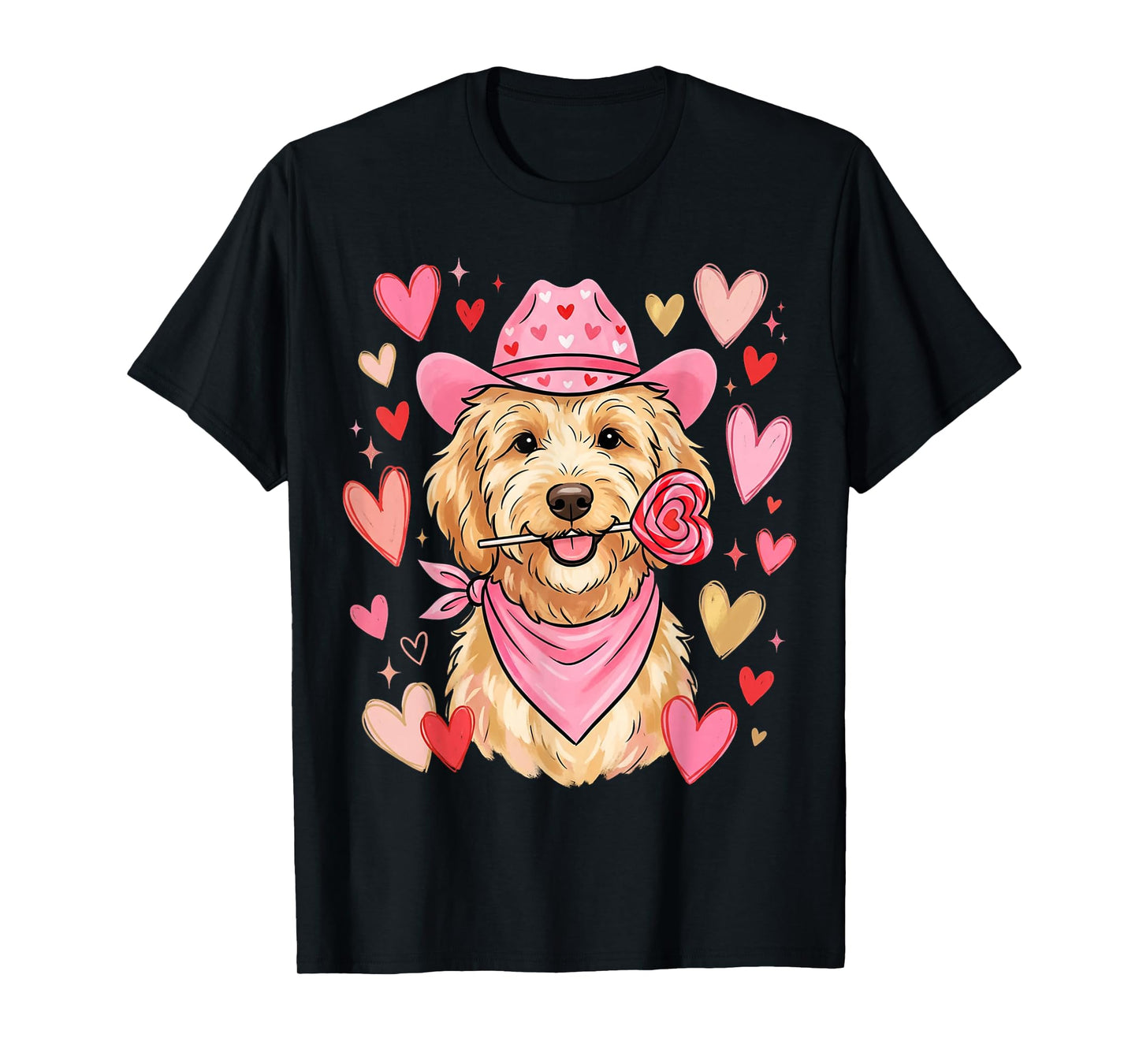Heart Golden Doodle Love Dog Valentine Goldendoodle T-Shirt
