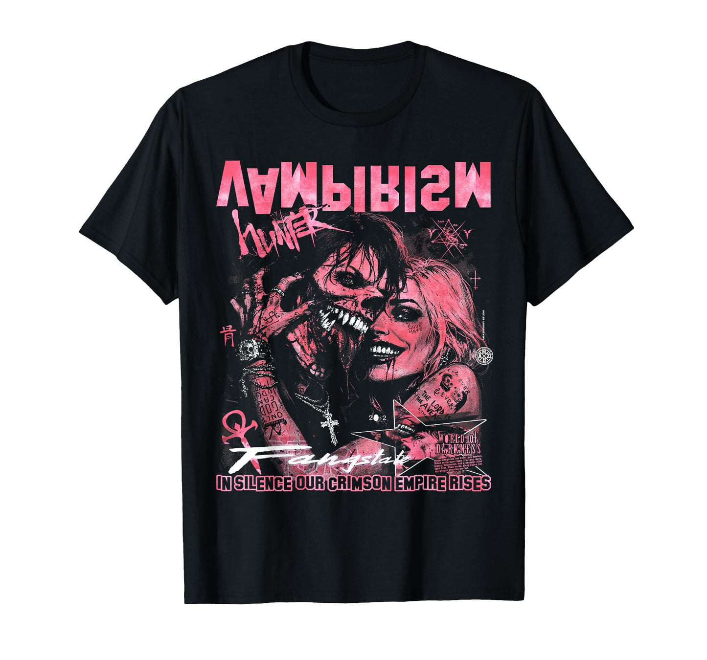 Alt Goth Vintage Y2K Gothic Emo Vampire Couple Punk Grunge T-Shirt