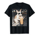 Rabbit Drinking Iced Coffee Funny Easter Bunny Men Women T-Shirt