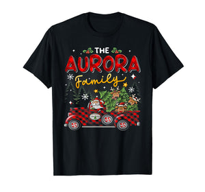 The Aurora Family Christmas Matching Pajamas Group Gift T-Shirt