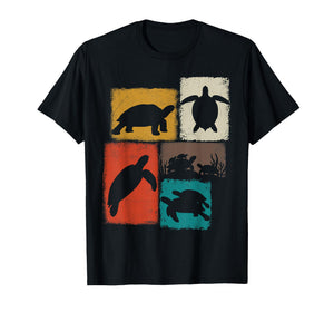 Turtle Vintage Collage Sea Animal Lover T-Shirt