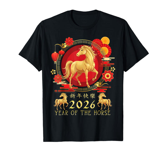 Chinese New Year 2026 Year of The Horse for Women Men Kids T-Shirt