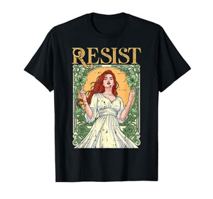Resist Noveau Girl Art Protest Equality Women T-Shirt