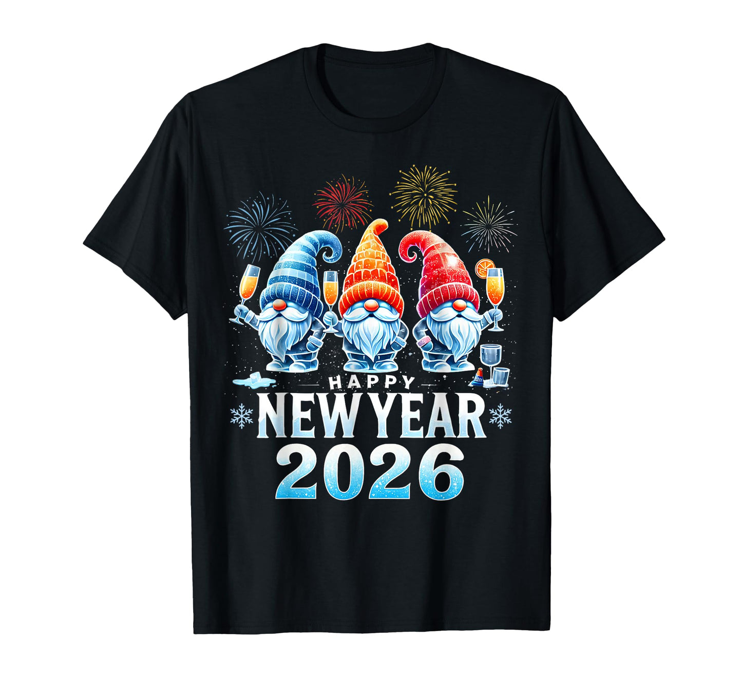 Happy New Year 2026 Gnomes Family Party New Years Eve T-Shirt