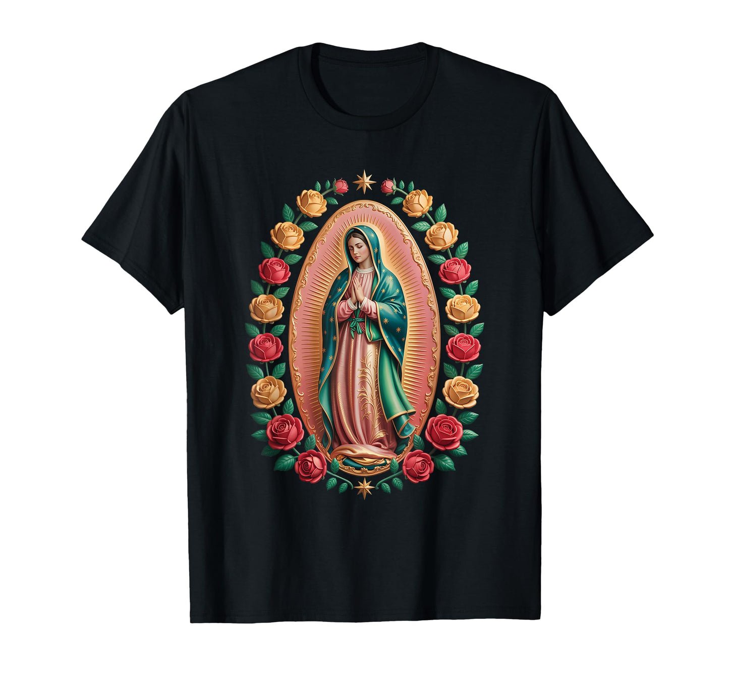 Virgen De Guadalupe Saint Mary Christian Religious Catholic T-Shirt
