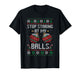Funny Stop Staring at My Balls Ornament Ugly Christmas T-Shirt