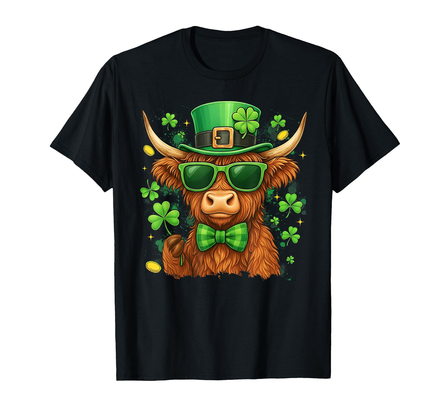 St. Patricks Day Funny Heifer Cow Shamrocks Men Women Kid T-Shirt