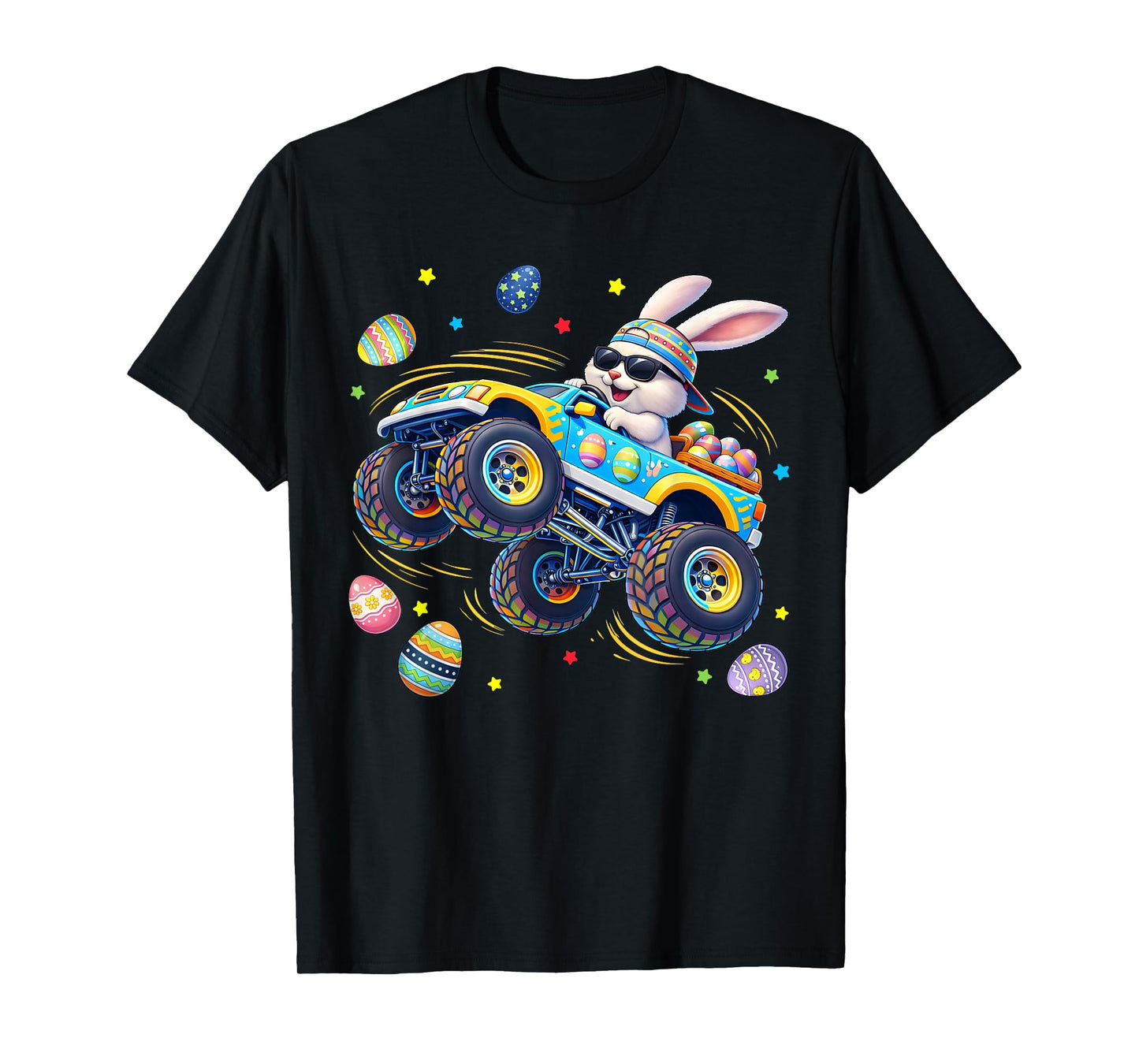 Funny Monster Truck Rabbit Easter Men Boy Toddler Kid T-Shirt