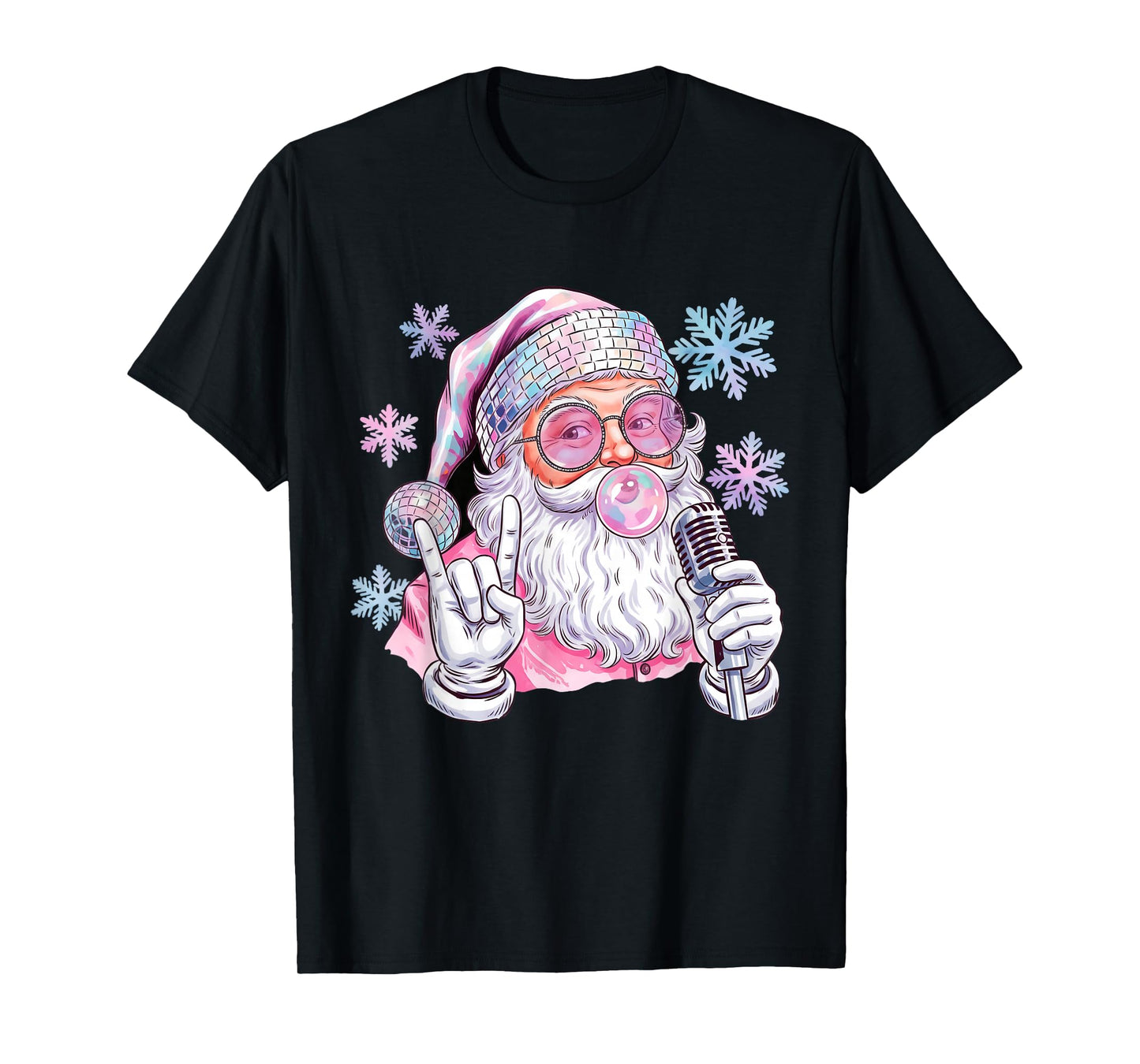 Girls Christmas Santa Bubblegum Christmas T-Shirt
