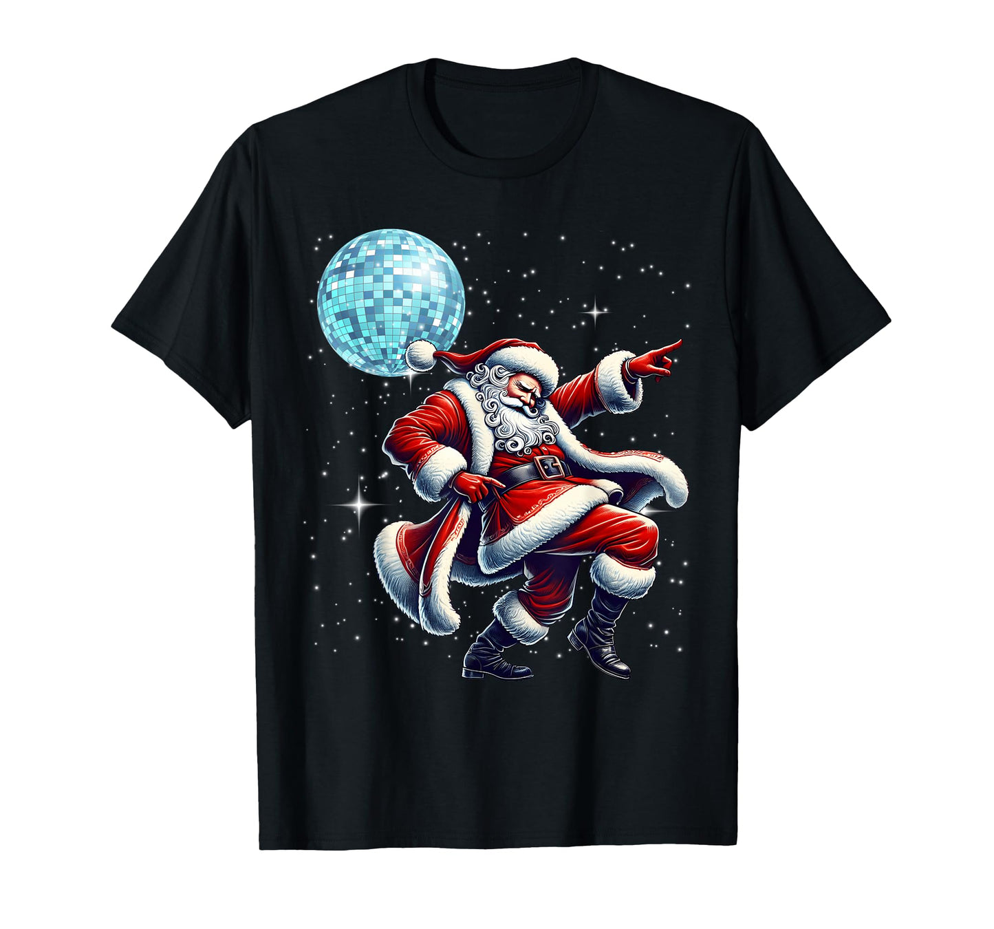 Disco Santa Christmas Nightclub Dancing Santa Claus Holiday T-Shirt