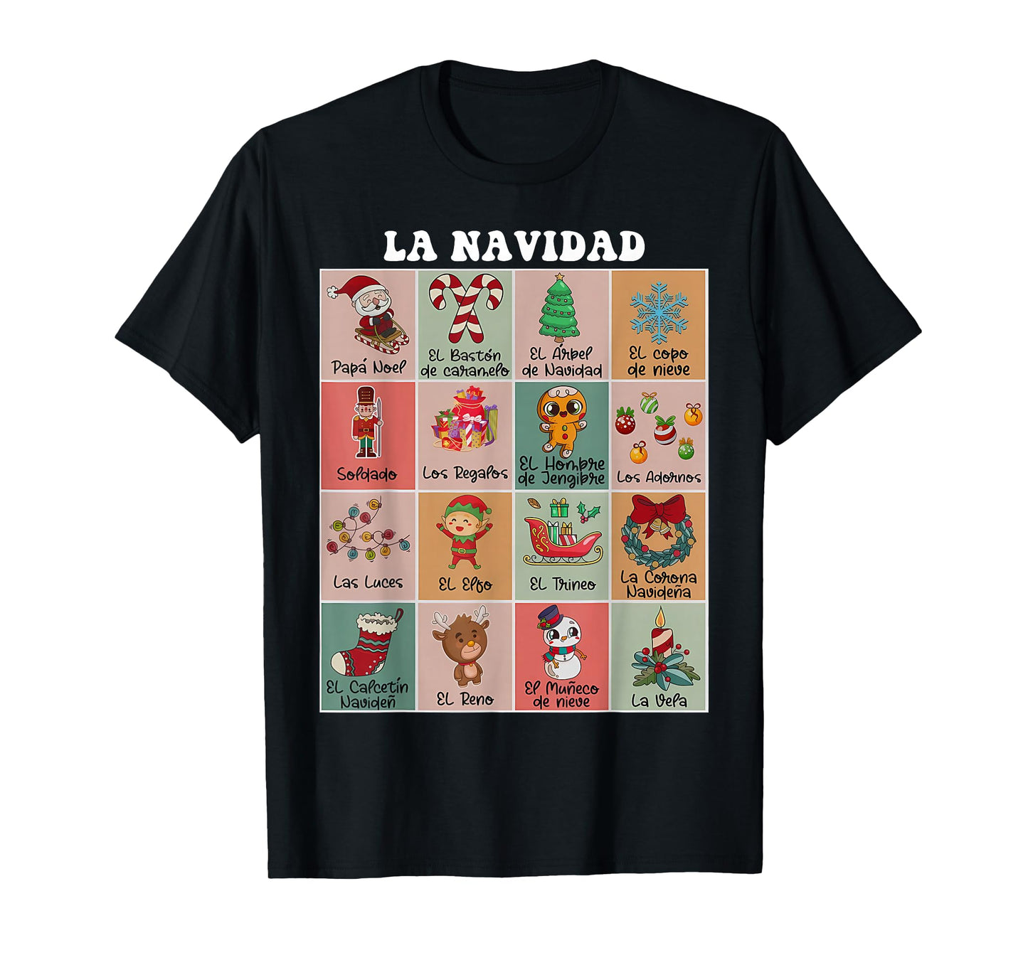 Maestra Bilingue Christmas Spanish Teacher La Navidad Xmas T-Shirt